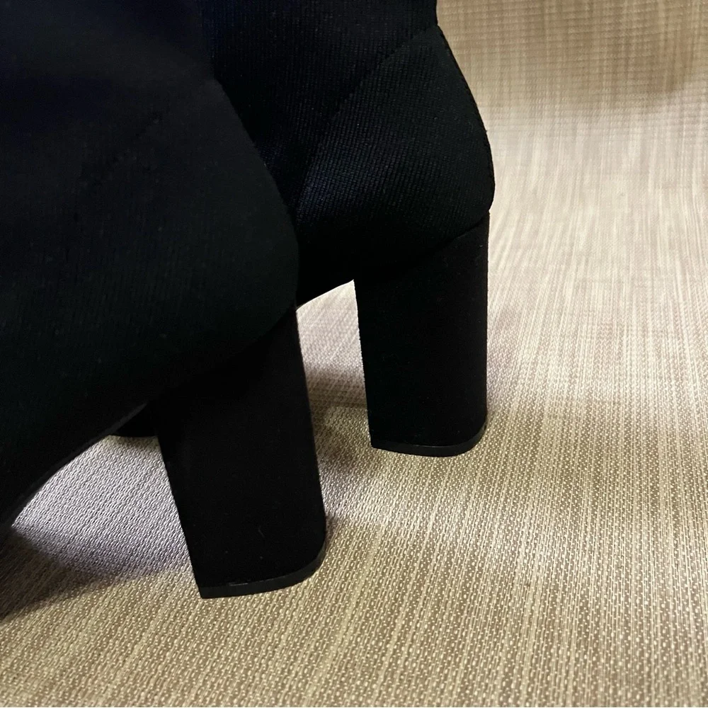 MIA Kaya Black Platform Sock Booties Women's Black Size 8.5 - Picture 5 of 13